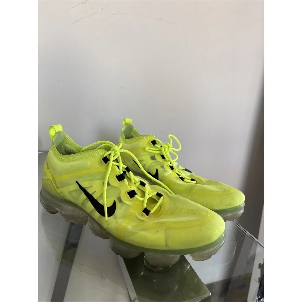 Nike Air VaporMax 2019 Shoes Womens Size 10 Neon Yellow Transparent